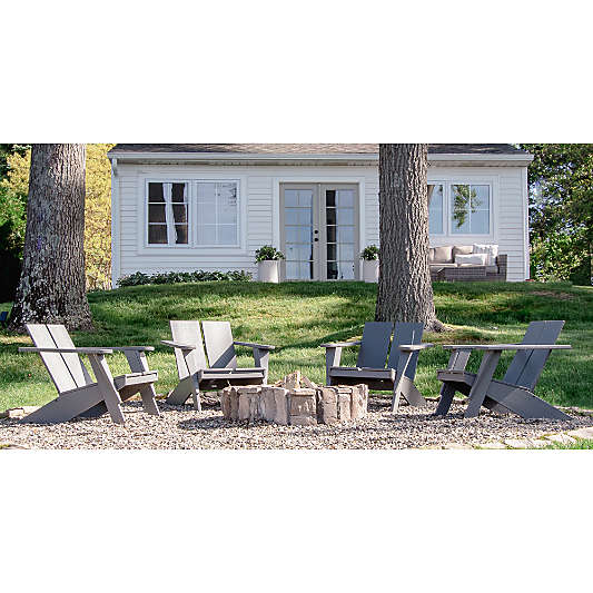 Paso Grey Outdoor Adirondack Chair by POLYWOOD®